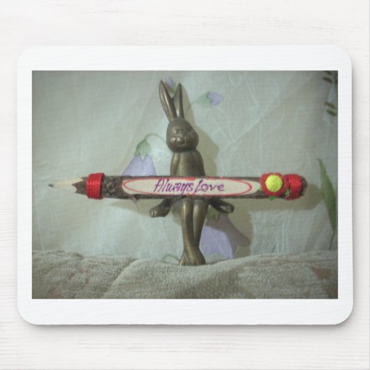 Tapis De Souris Inspirational Rabbit : Always Love Sign Art Print (Devant)
