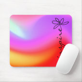 Tapis De Souris INSPIRE texte sur le néon abstrait (Avec souris)