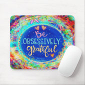 Tapis De Souris Inspirivité "Obsessivement Graterful" Pad de souri (Avec souris)