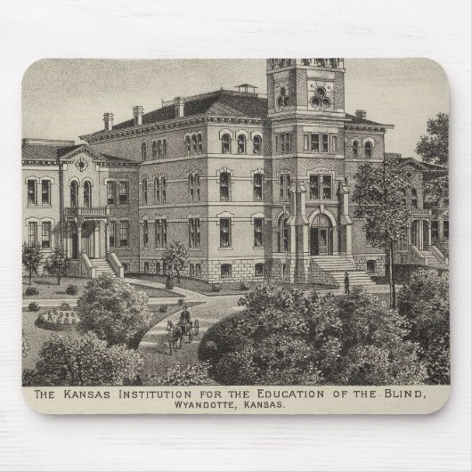 Tapis De Souris Institut pour l'éducation des aveugles du Kansas (Devant)