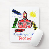 Tapis De Souris Institutrice gardienne Mousepad - école et crayons (Avec souris)
