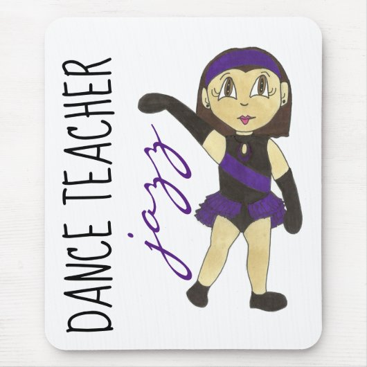 Tapis De Souris Instructeur de danse jazz Considérant cadeau (Devant)