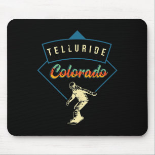 Tapis De Souris Instructeur De Snowboard S Retro Telluride Colorad
