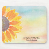 Tapis De Souris Instructeur de Yoga de tournesol (Devant)
