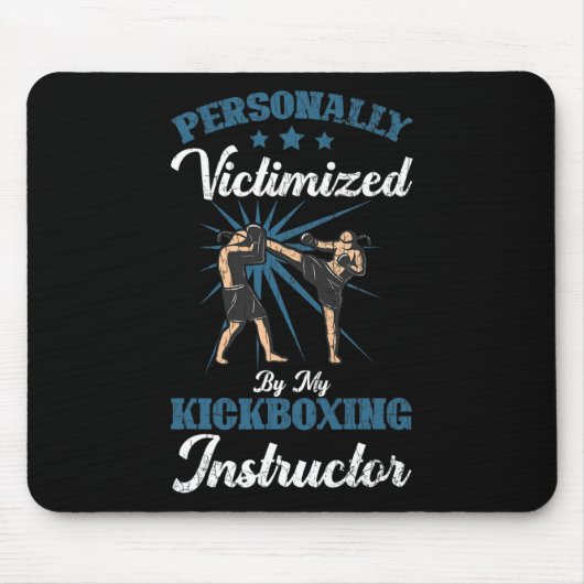 Tapis De Souris Instructrice de kickboxing Kick Boxer drôle Boxe G (Devant)