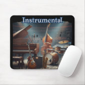 Tapis De Souris Instrumental Rétro Cool (Avec souris)