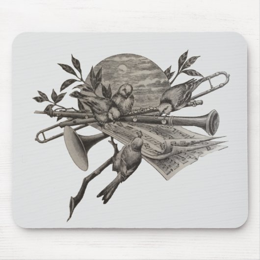 Tapis De Souris Instruments de musique vintage (Devant)