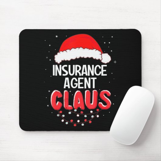 Tapis De Souris Insurance Agent Santa Claus Christmas Matching Cos (Avec souris)
