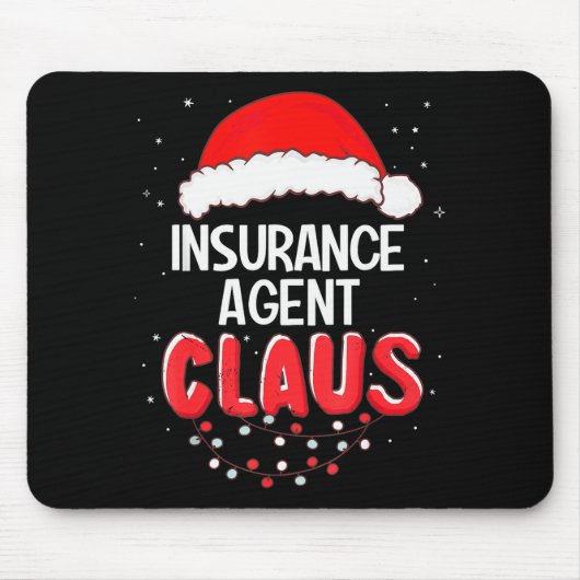 Tapis De Souris Insurance Agent Santa Claus Christmas Matching Cos (Devant)