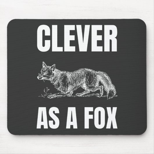 Tapis De Souris Intelligent comme un Fox (Devant)