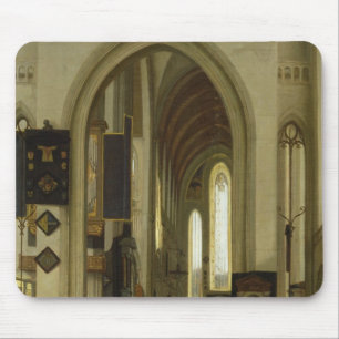 Tapis De Souris Intérieur d'une église avec des figures, 1685