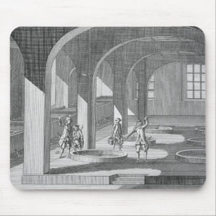 Tapis De Souris Intérieur d'une savonnerie, illustration pour une