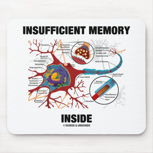 Tapis De Souris Intérieur insuffisant de mémoire (neurone/synapse) (Devant)