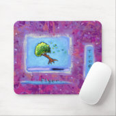 Tapis De Souris Intitulé : Art minuscule #597 - arbre. Insecte. (Avec souris)