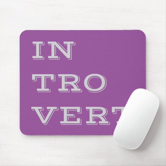 Tapis De Souris Introvert gris Mousepad (Avec souris)