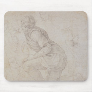 Tapis De Souris Inv. 5211-75 homme à genoux de recto de Fawkener