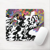 Tapis De Souris "Invasion" Art Abstrait (Avec souris)