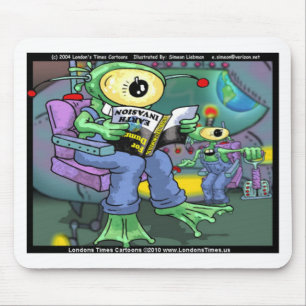 Tapis De Souris Invasion de la Terre 4 Débutants Cadeaux Drôles T-