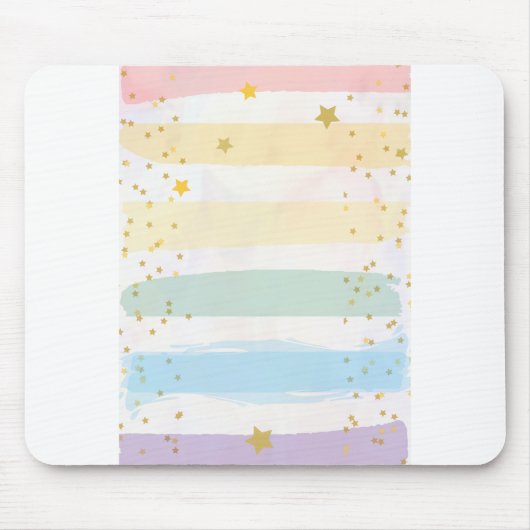 Tapis De Souris invitation de fête d'anniversaire, arc-en-ciel (Devant)