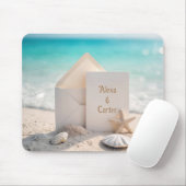 Tapis De Souris Invitation de plage avec étoile de mer (Avec souris)
