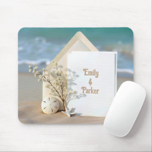 Tapis De Souris Invitation de plage avec étoile de mer