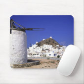 Tapis De Souris Ios, Grèce. Beau et net, blanc et (Avec souris)