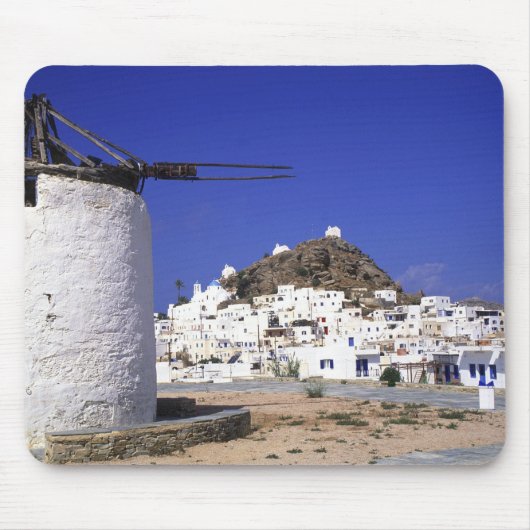 Tapis De Souris Ios, Grèce. Beau et net, blanc et (Devant)