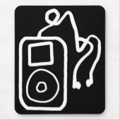 Tapis De Souris IPod tiré Mousepad noir (Devant)
