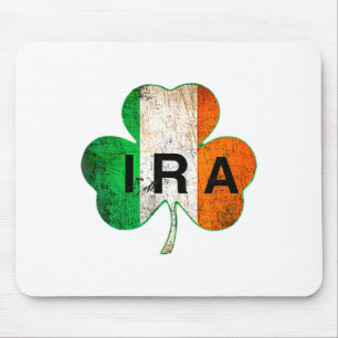 Tapis De Souris Ira Irlandais Chanceux Trèfle St Patrick Irlande T
