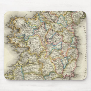 Tapis De Souris Ireland Map - Irish Eire Erin Historic Map
