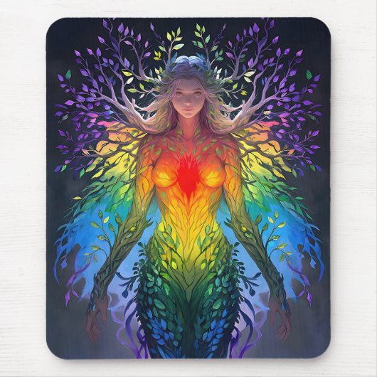 Tapis De Souris « Iridesca » - Gardienne des Couleurs (Devant)