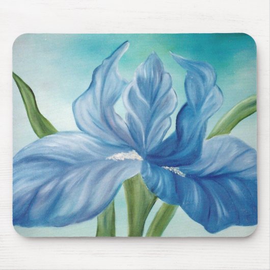 Tapis De Souris Iris bleu Mousepad (Devant)