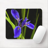Tapis De Souris Iris bleu Mousepad (Avec souris)