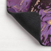 Tapis De Souris iris encre dorée tourbillon : (Coin)
