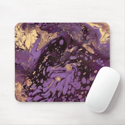 Tapis De Souris iris gold ink swirl : (Avec souris)