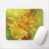 Tapis De Souris Iris intérieur beauté (jaune chaud) tapis de souri (Avec souris)