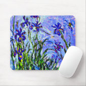 Tapis De Souris Iris lilas de Claude Monet (Avec souris)