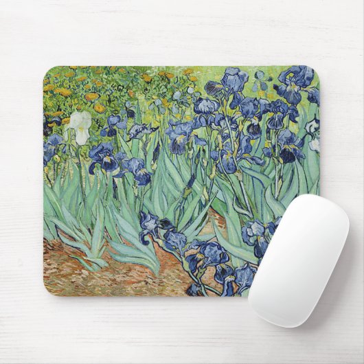 Tapis De Souris Irises par Vincent van Gogh (Avec souris)
