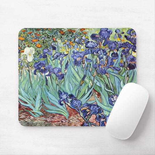 Tapis De Souris Irises par Vincent van Gogh 1898 (Avec souris)