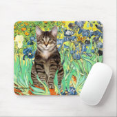 Tapis De Souris Irises - Tabby Tiger cat 30 (Avec souris)