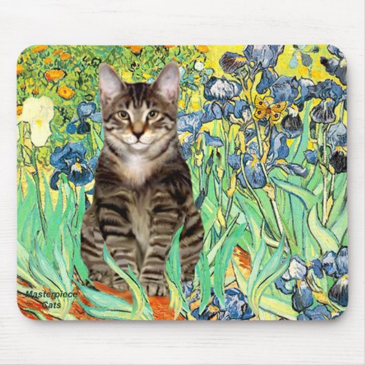 Tapis De Souris Irises - Tabby Tiger cat 30 (Devant)