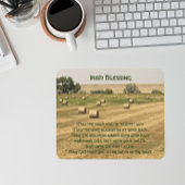 Tapis De Souris Irish Blessing Hay Bales in a Field