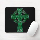 Tapis De Souris Irish Celtic Cross Knot Christian Holy Trinity Sco (Avec souris)