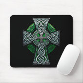 Tapis De Souris Irish Celtic Cross Knot Christian Holy Trinity Sco (Avec souris)