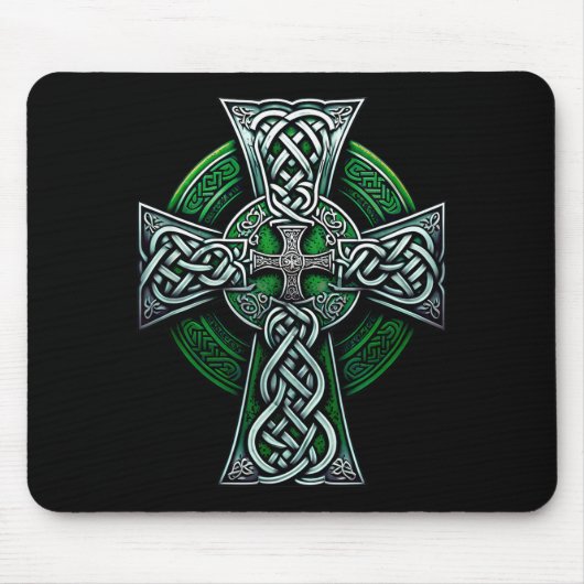 Tapis De Souris Irish Celtic Cross Knot Christian Holy Trinity Sco (Devant)