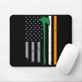 Tapis De Souris Irish Firefighter American Flag Cool St Patricks D (Avec souris)