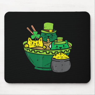 Tapis De Souris Irish Ramen Cats Cute Anime St Patricks Day Women