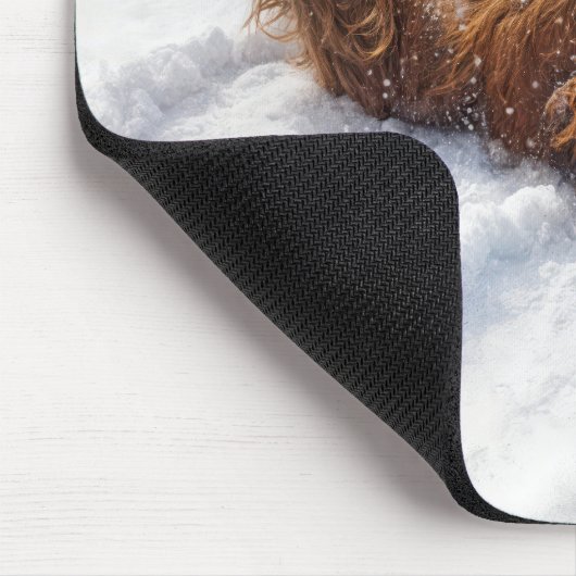 Tapis De Souris Irish Setter Making a Snow Angel (Coin)