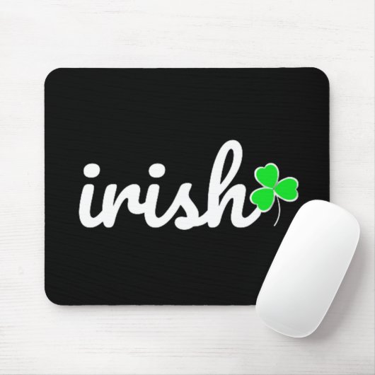 Tapis De Souris Irish St. Patrick's Day Shamrock chanceux (Avec souris)