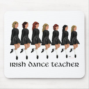 Tapis De Souris Irish Step Dance Teacher - Black Line
